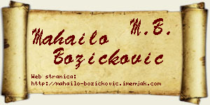 Mahailo Božičković vizit kartica